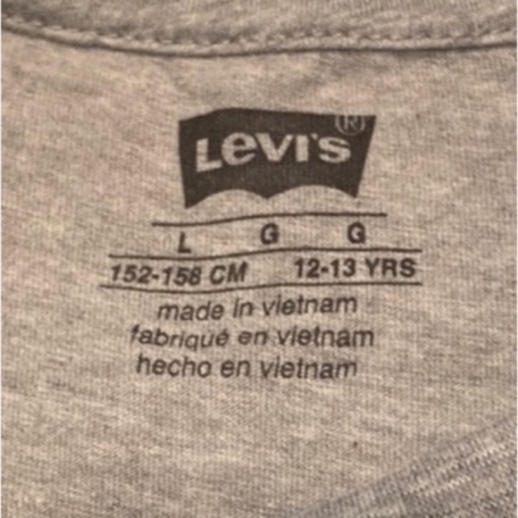 LEVI’S Dark Gray Kids T-shirt Boys Size Large 12-13 Years - Picture 3 of 11